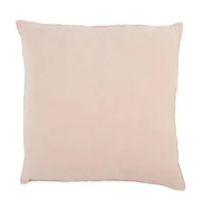 Pink Linen Throw Pillow