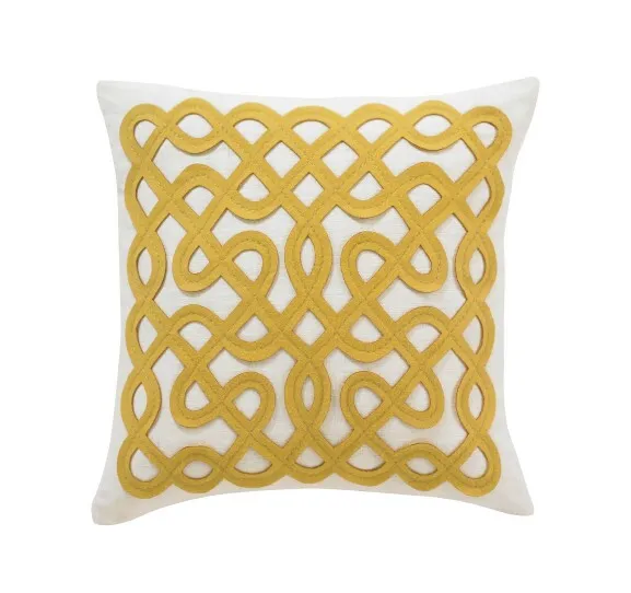Lattice yellow pillow