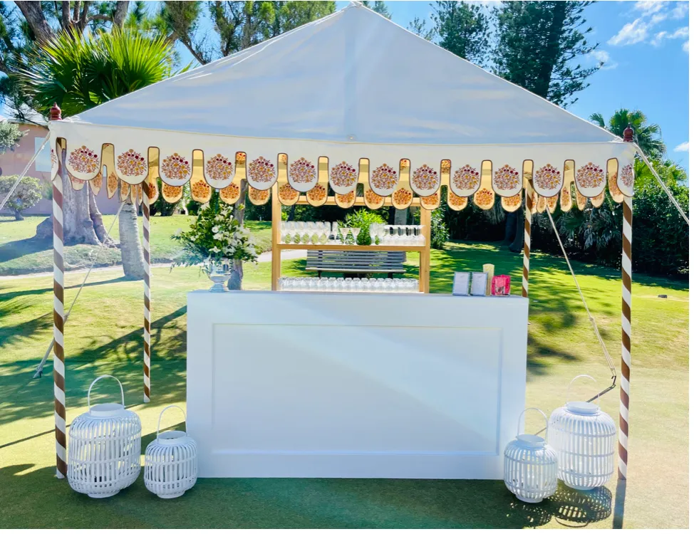 CANVAS - 12’ WIDE X 6’ DEEP  - WOODEN POLES