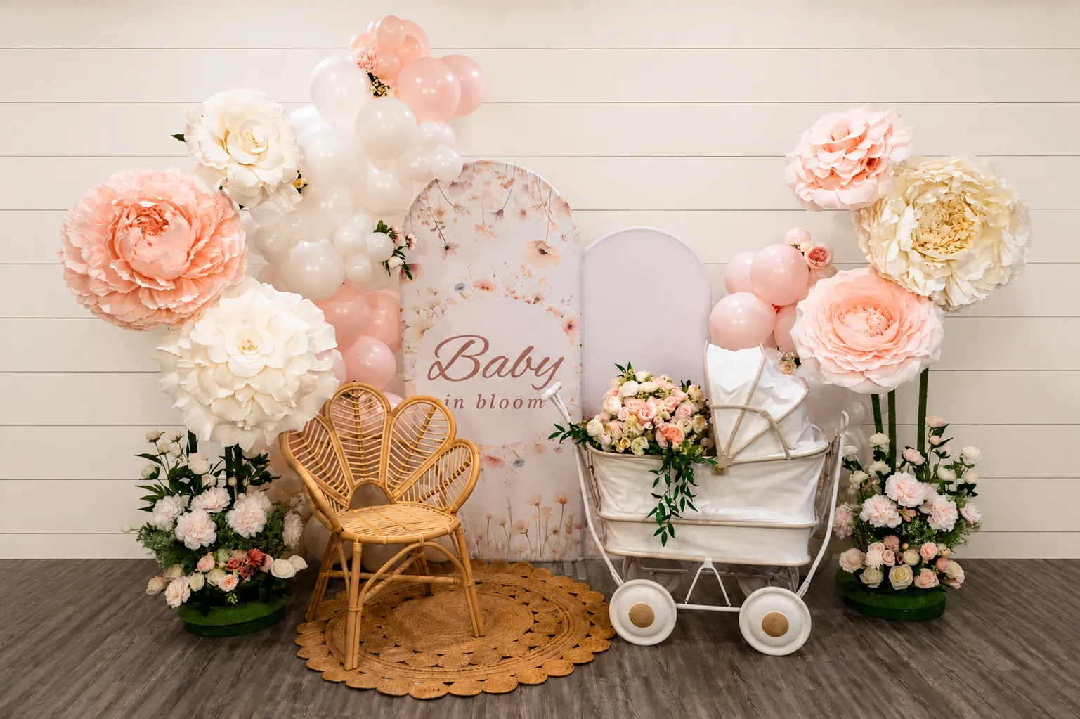 Baby In Bloom Oval with Dusty colors