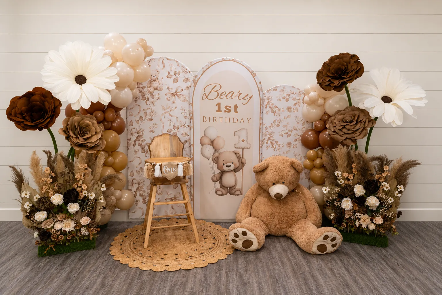 Golden Light Brown Beary 1st Birthday 6ft
