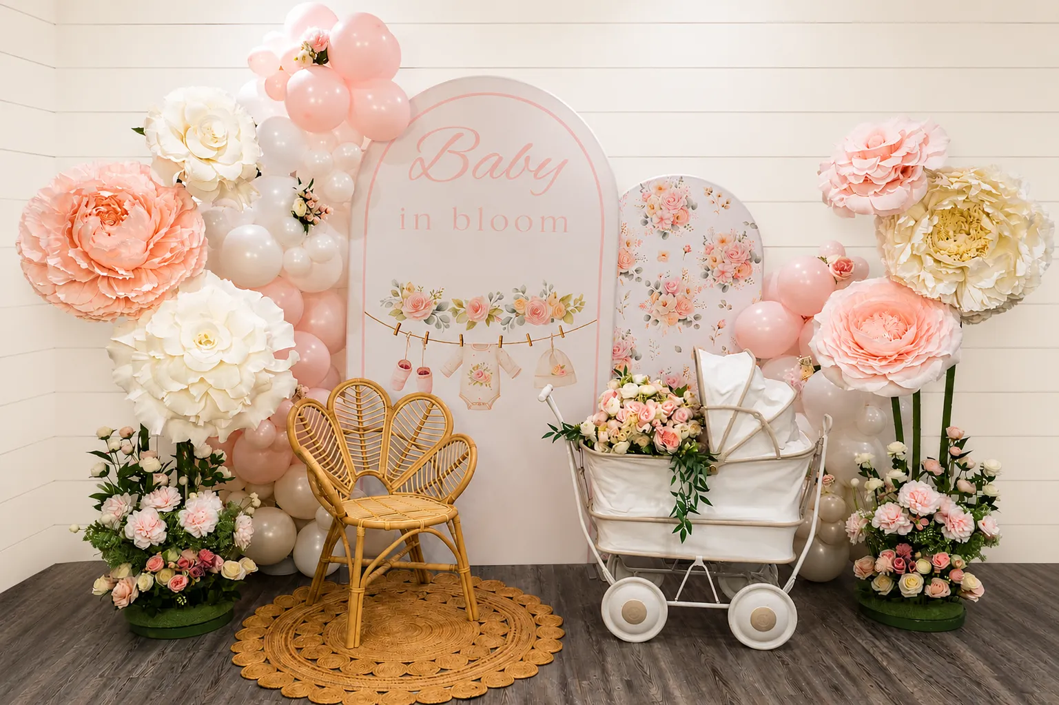 Baby in Bloom Pink 7.2 ft. Clothesline Design