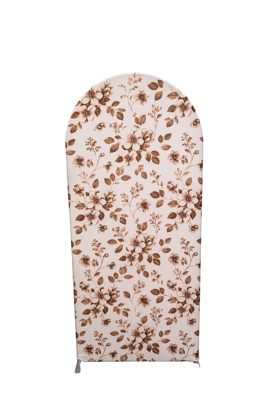Dark Brown Floral 6ft Arch Cover