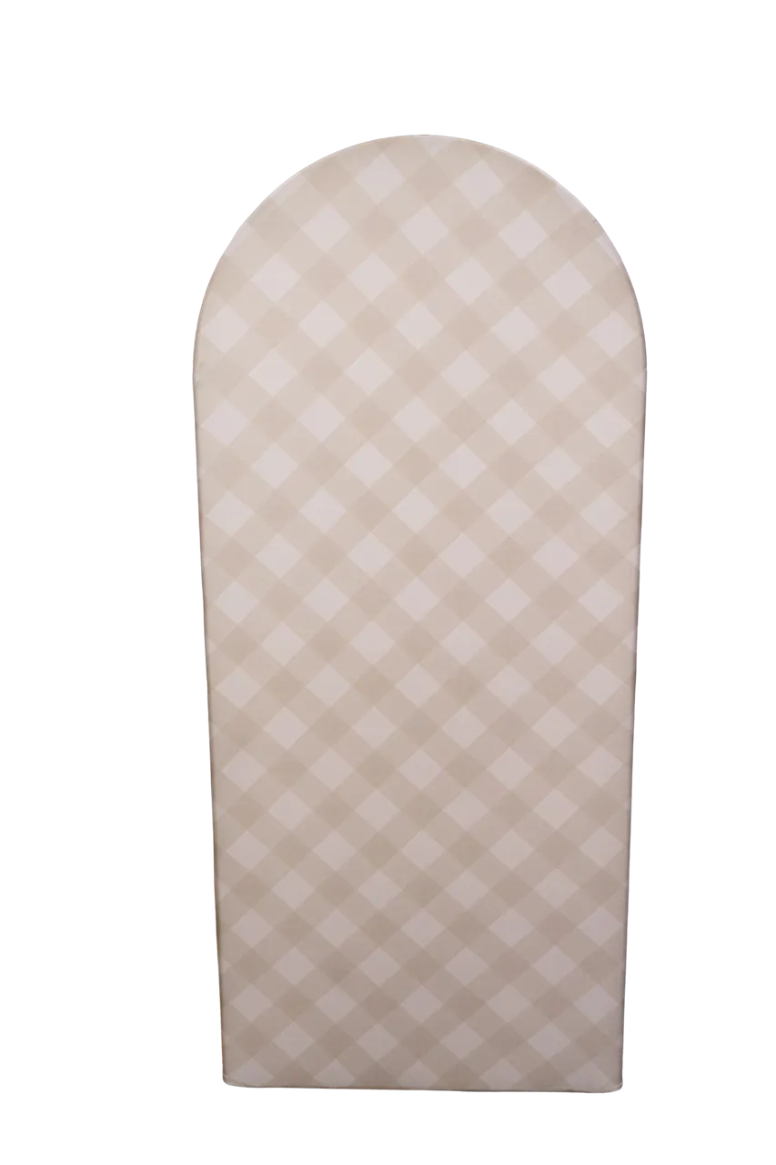 Grey/ Green Gingham 6ft Arch Cover