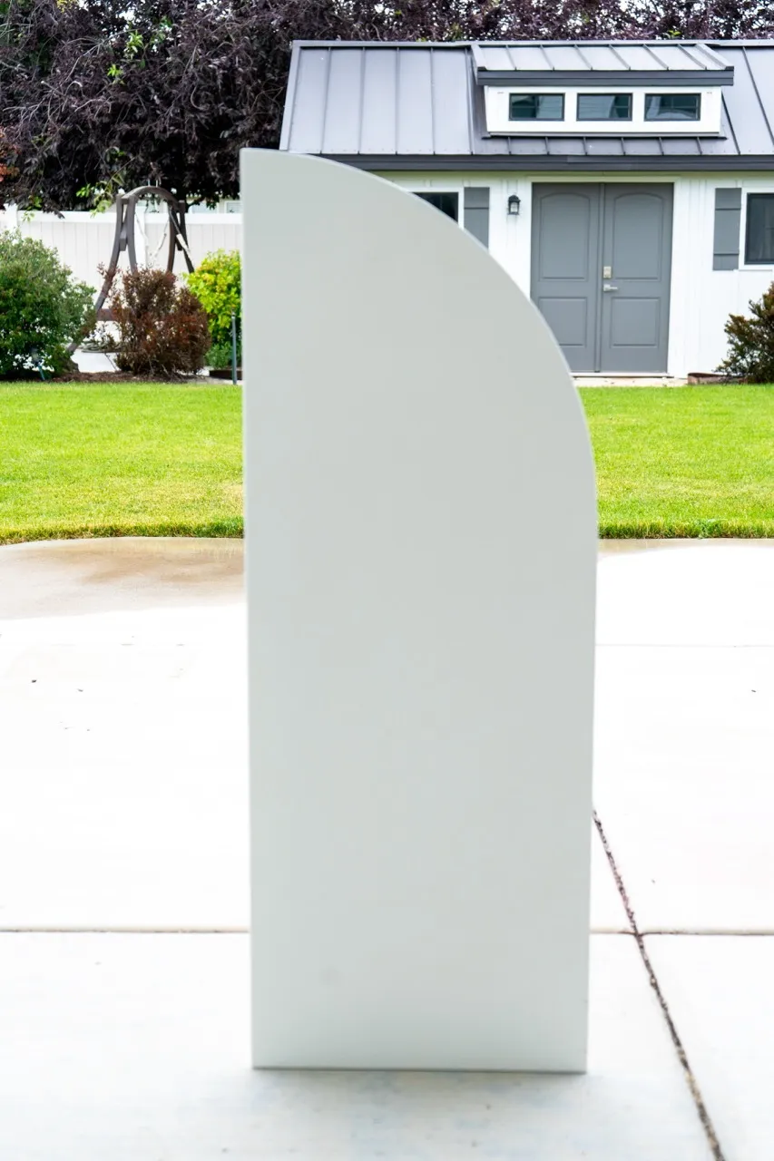 Medium White Wood Half Arch 