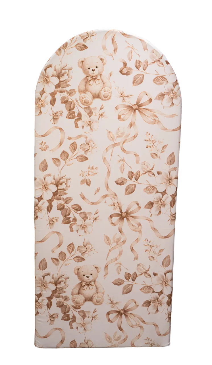 Bears and Bows Light Brown 6ft Arch Cover