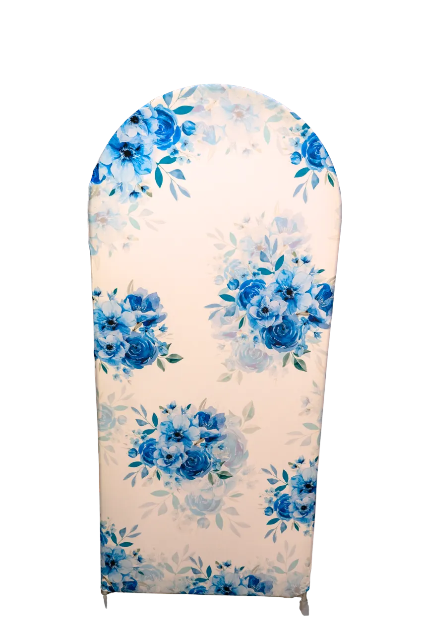 Blue Floral 5ft Arch Cover