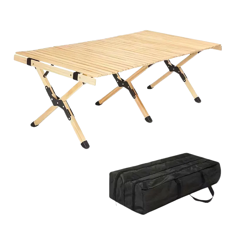 Boho Wood Rolling Short Table 