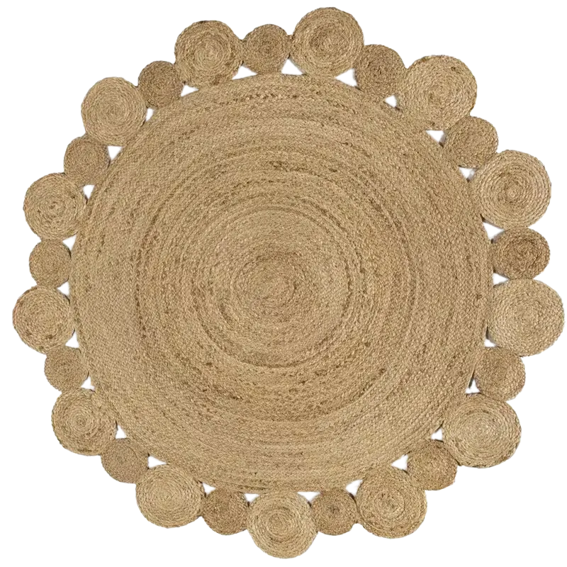 3' Natural Jute Round Rug