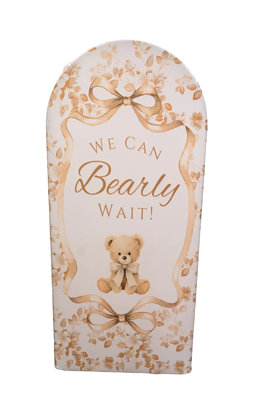 Golden Light Brown We Can Bearly Wait 6ft Arch Cover