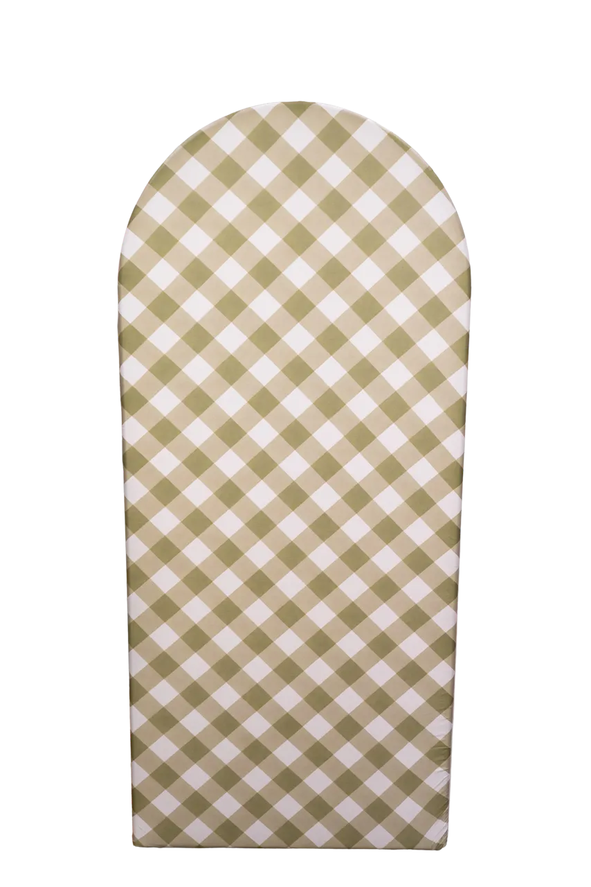 Sage Green Cross Gingham 6ft Arch Cover
