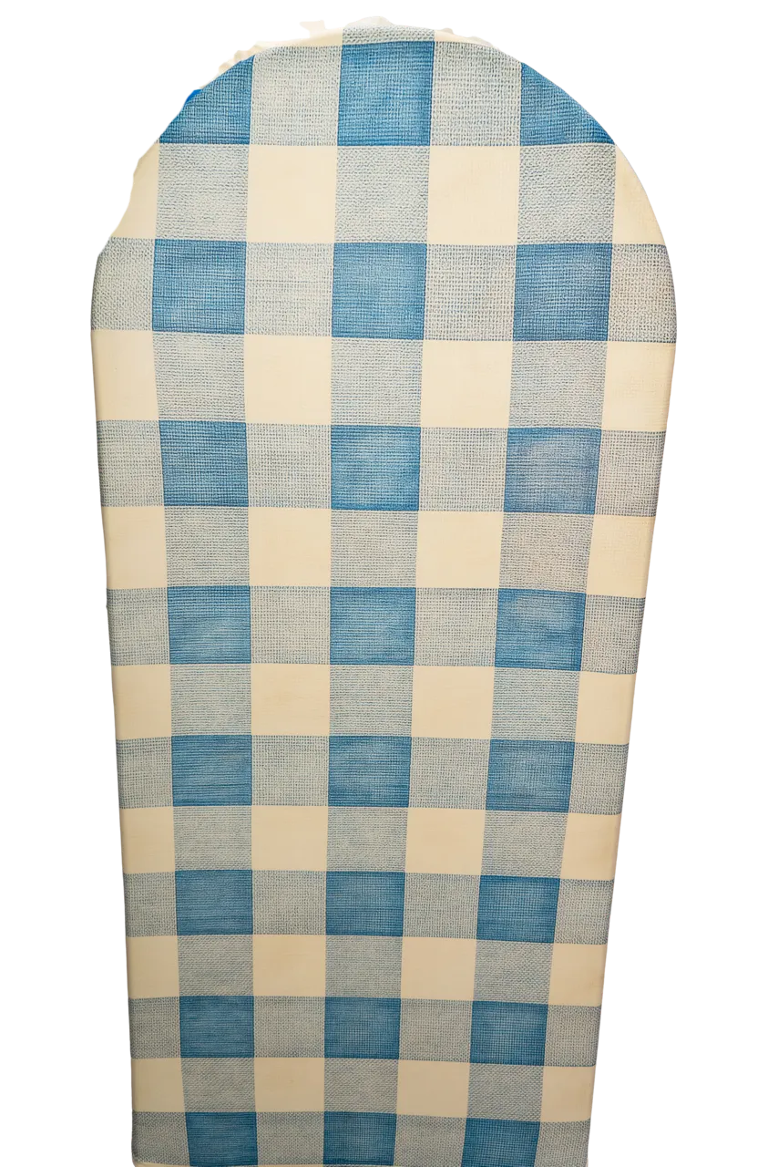 Blue and Cream Gingham 5ft Arch Cover