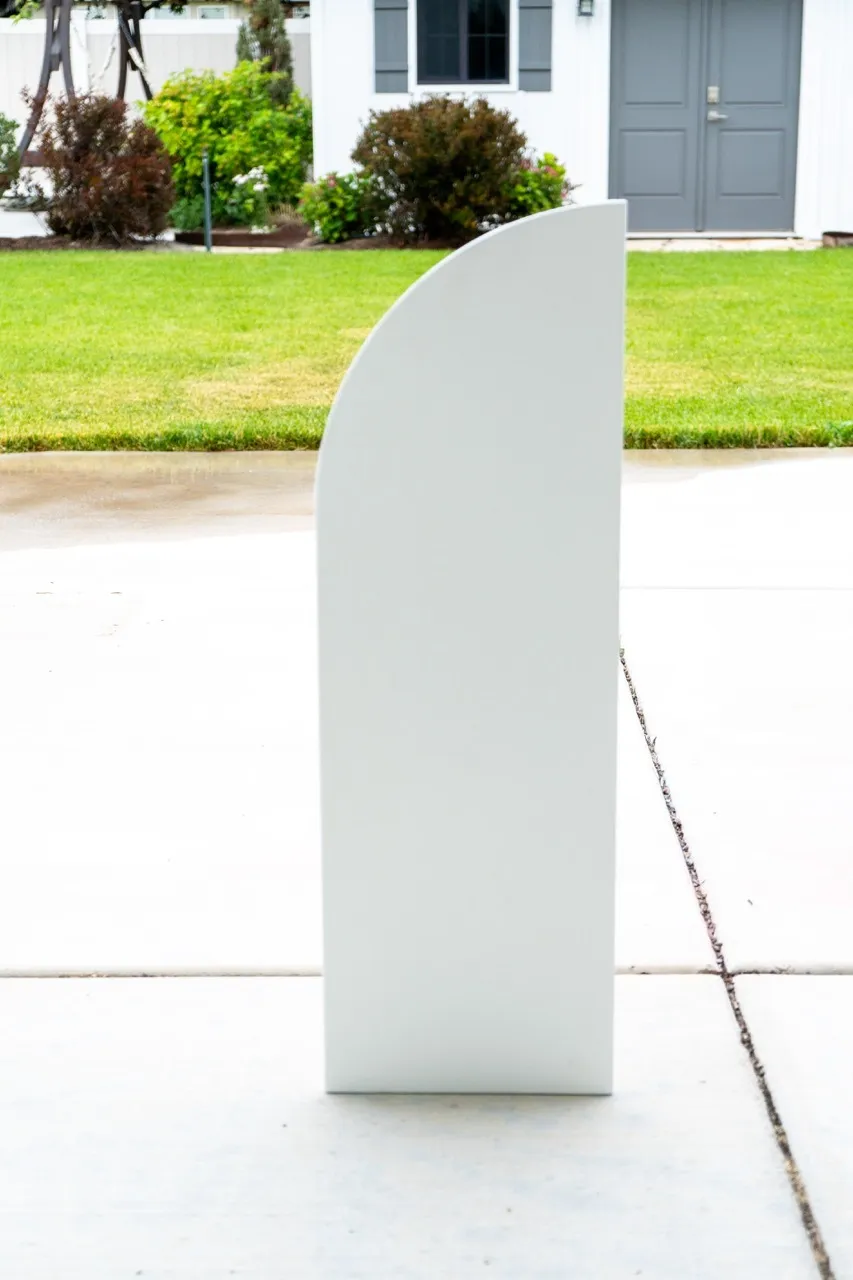 Small White Wood Half Arch  