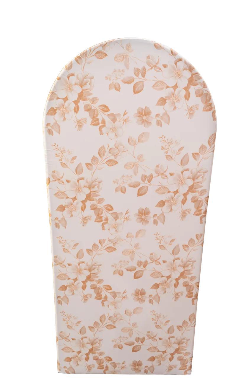 Golden Light Brown Floral 5ft Arch Cover