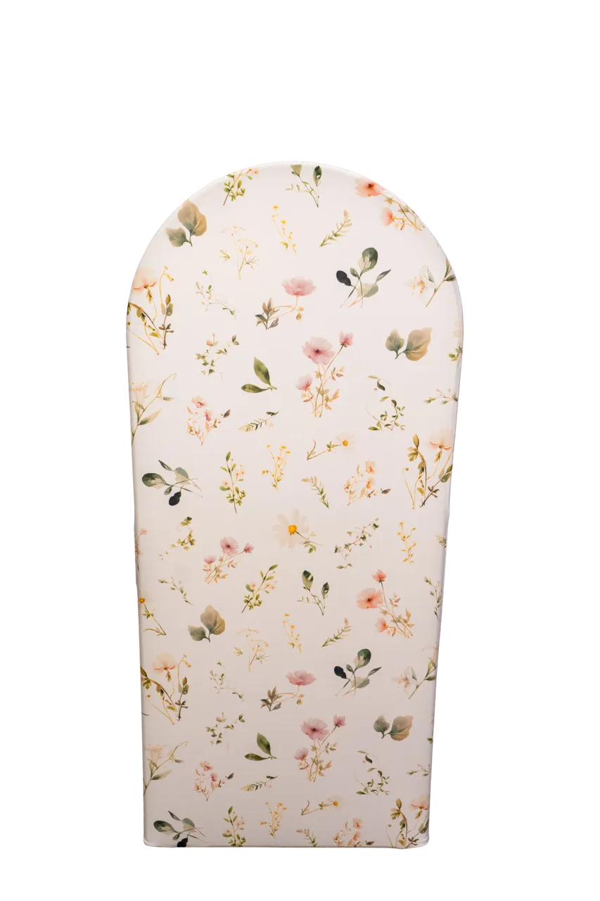 Dusty Pink Floral With Leaves 5ft Arch Cover