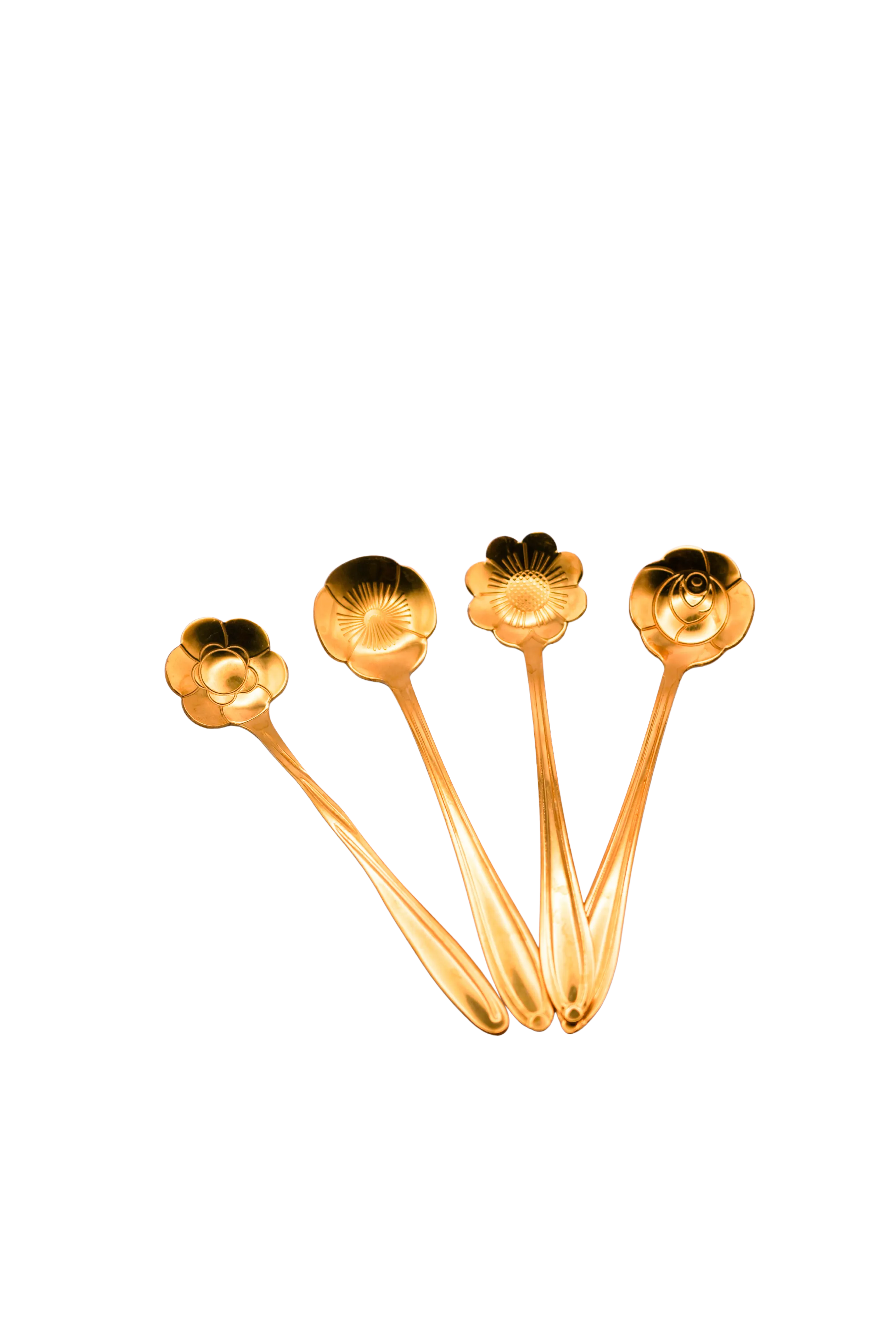 Small Gold Flower Spoons