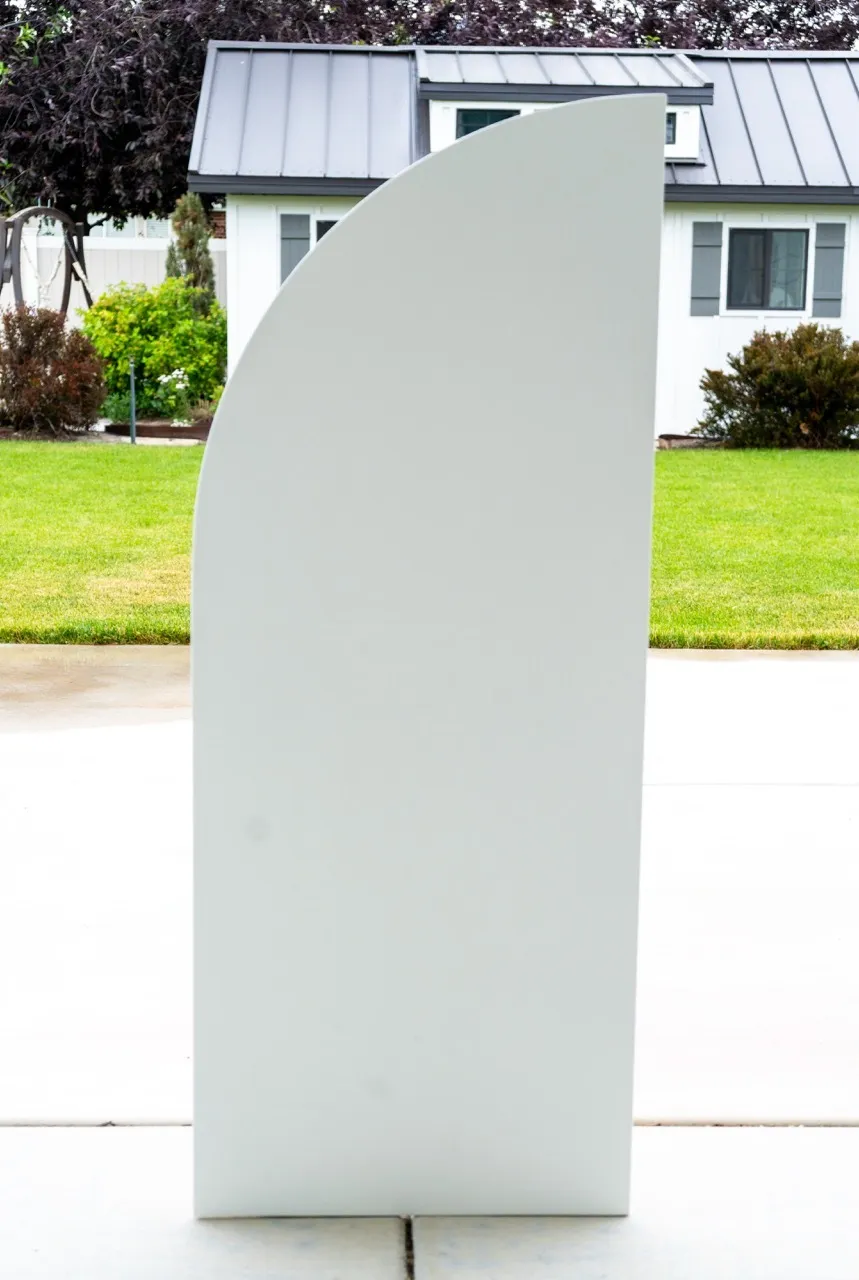 Large White Wood Half Arch 