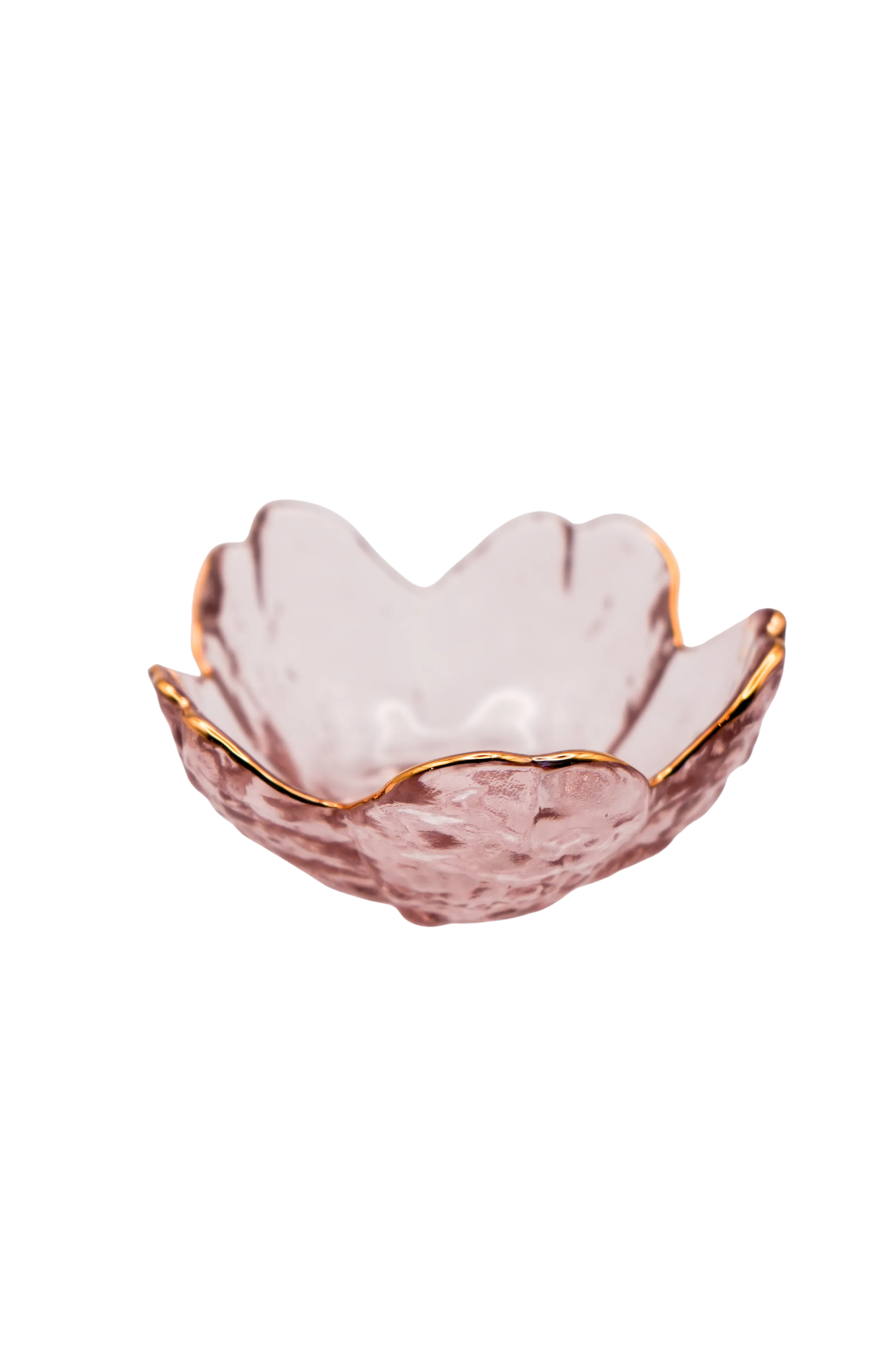 Small Pink with Gold Rim Fruit Dish/ Ice Cream Dish
