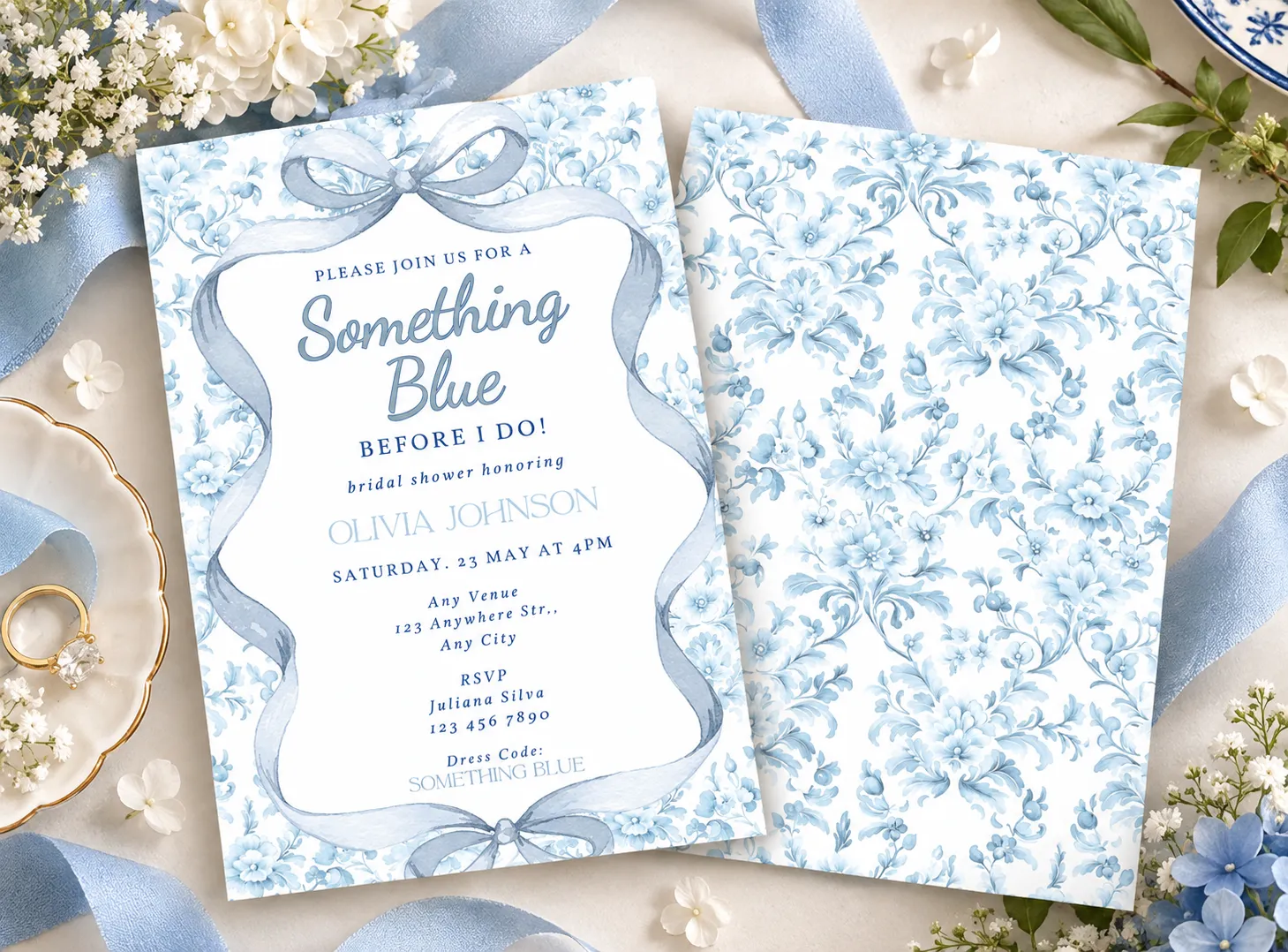 Something Blue Before I Do Invitation 1