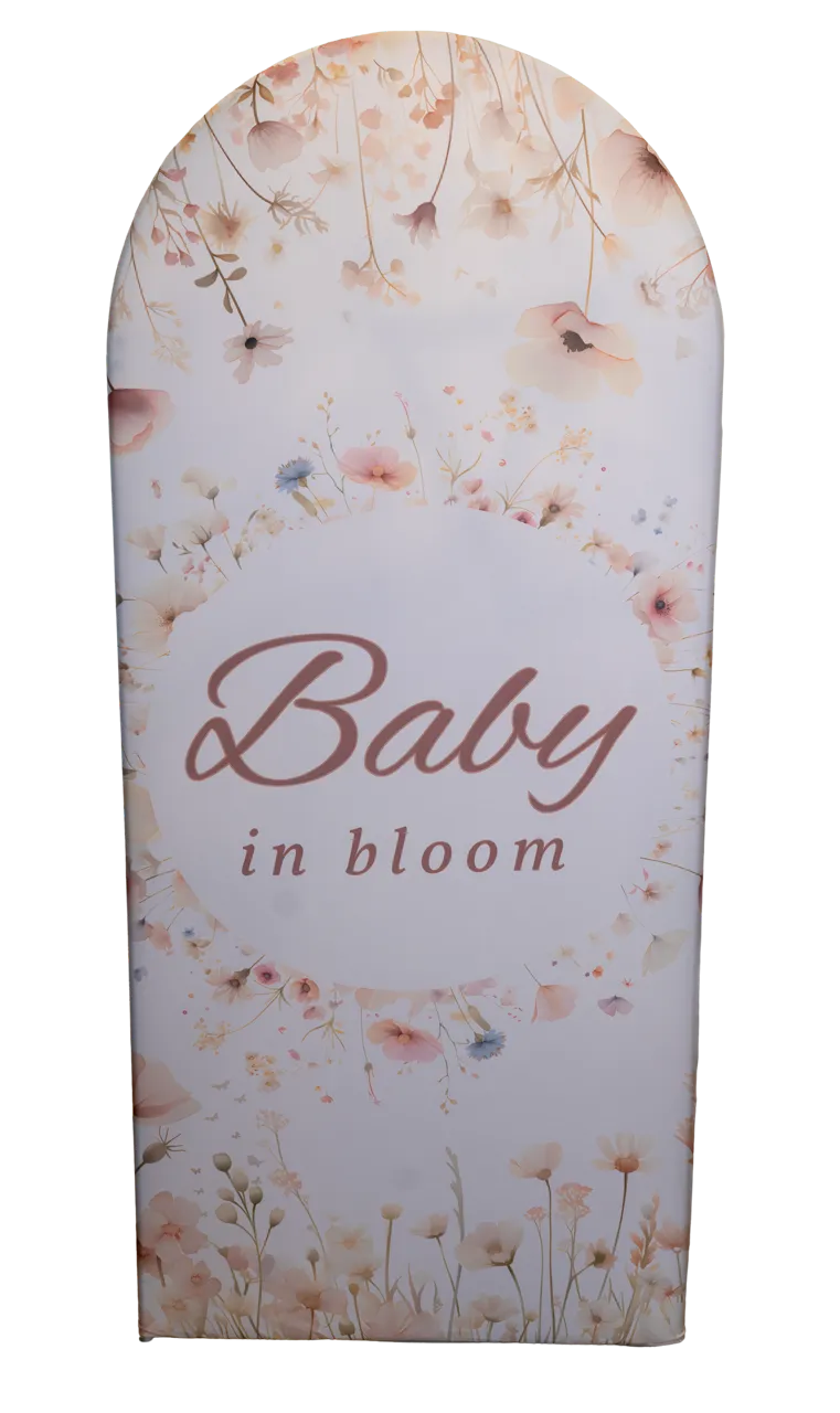 Circle Dusty Pink Baby in Bloom 6ft Arch Cover