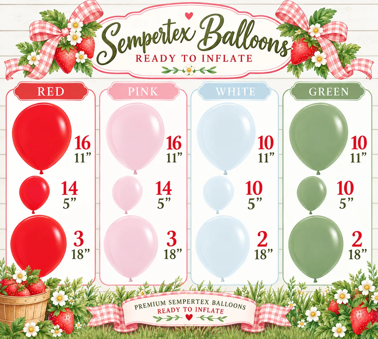 Berry Theme Sempertex Balloon Package Ready to Inflate