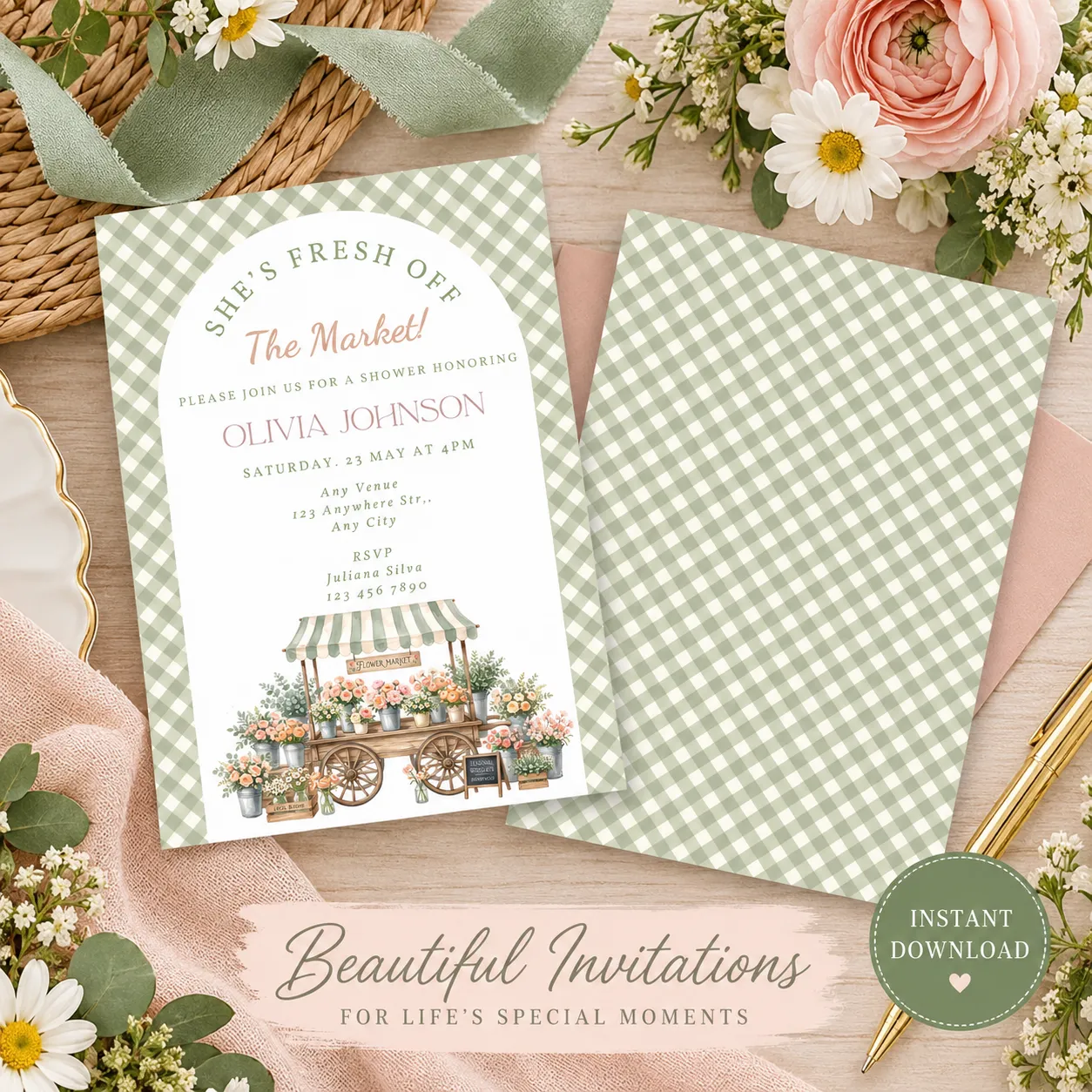 She's Fresh Off The Market Invitation 2