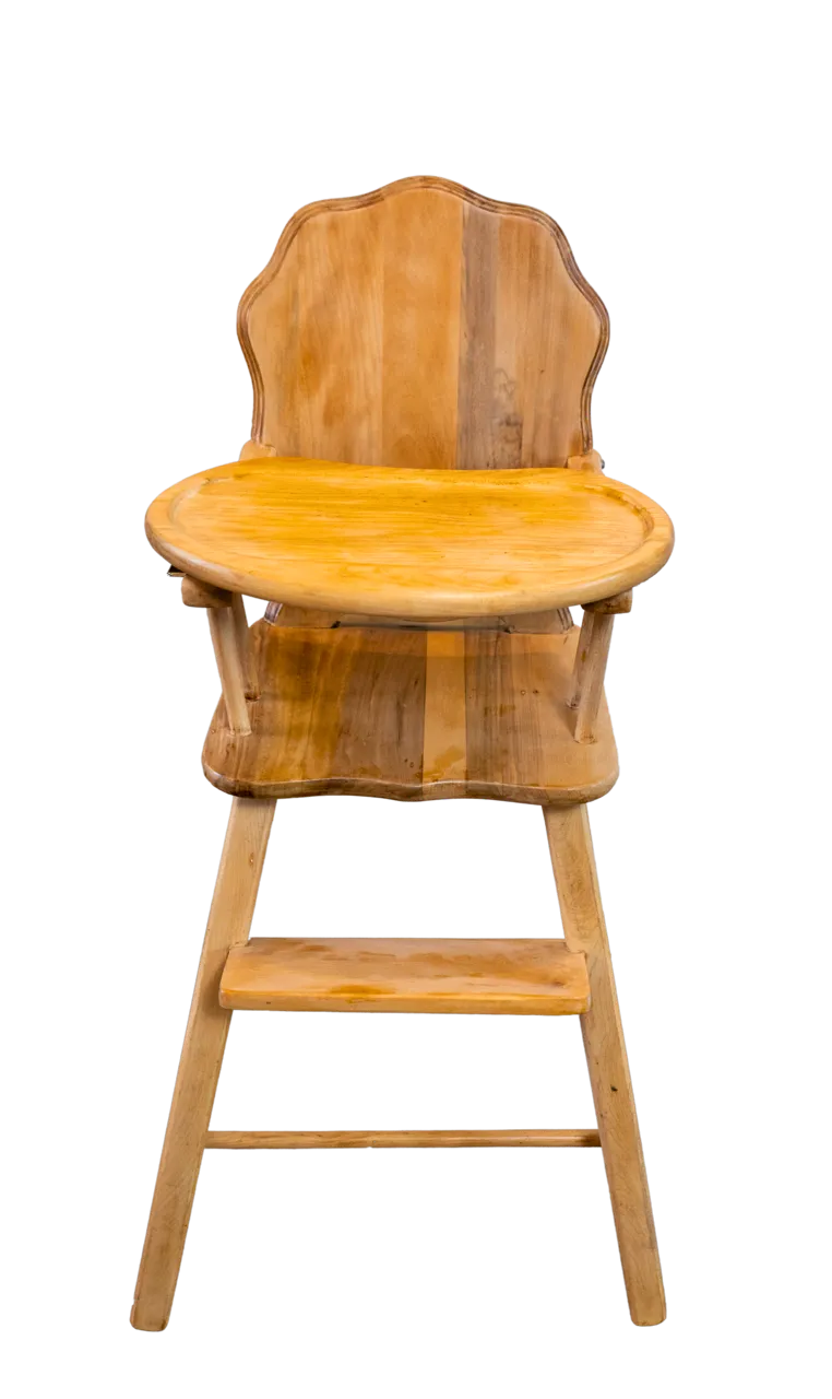 Vintage-Style Medium Wood High Chair