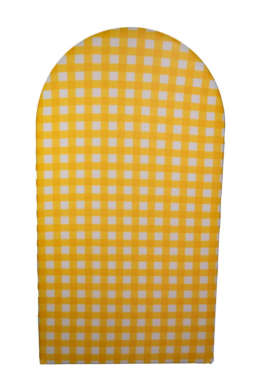 Bright Yellow Gingham 7.2ft Arch Cover