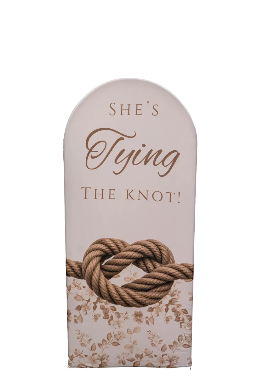 She's Tying the Knot Light Brown 6ft Arch Cover