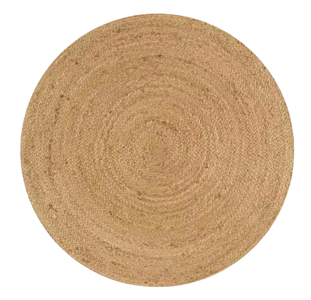 SAFAVIEH Area Rug 4' Round Natural Brown Jute 