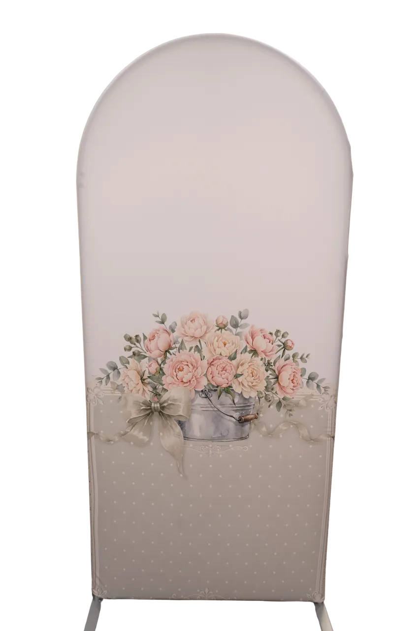 Flower Bucket on Green 6ft Arch Cover