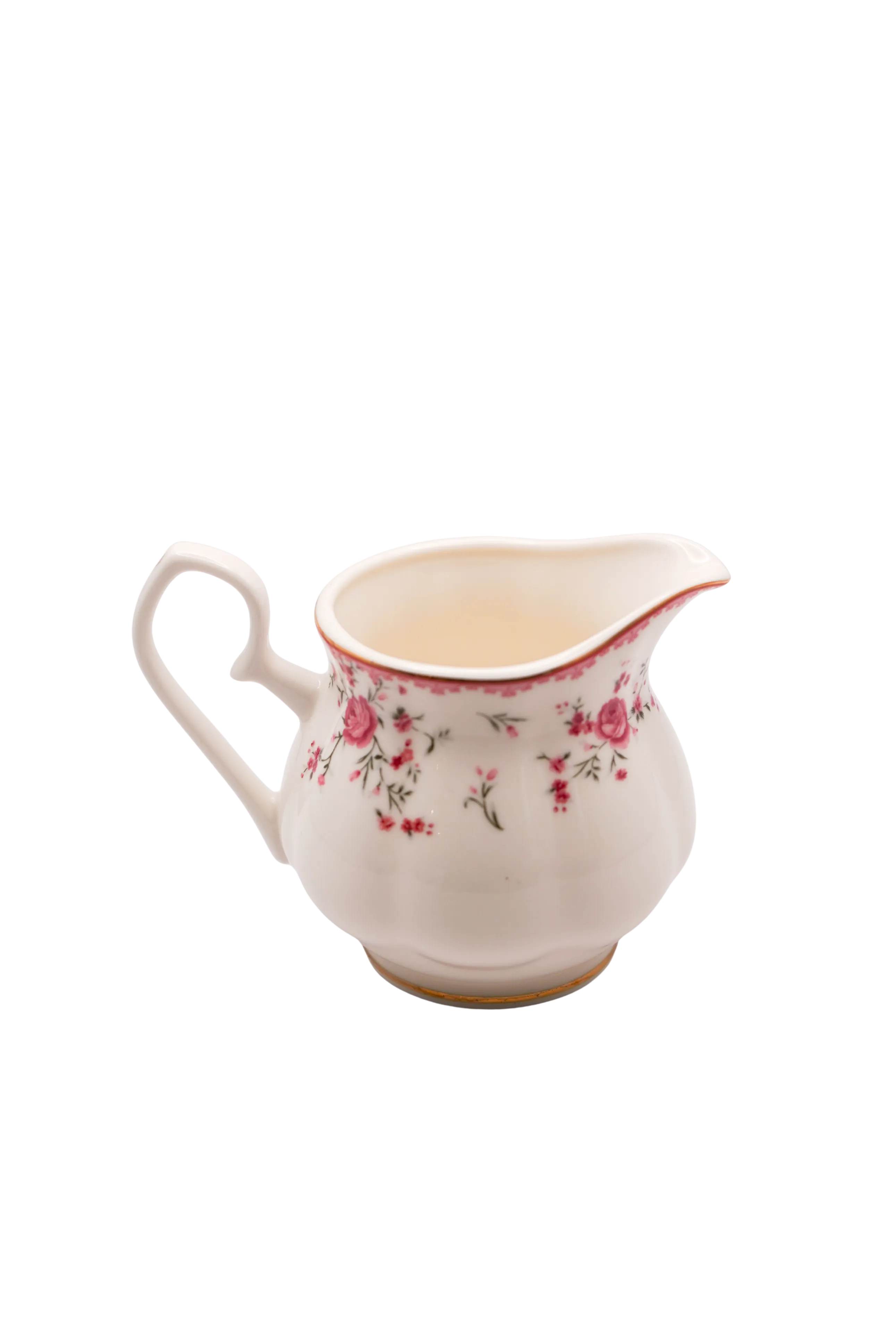 Pink Floral Porcelain Creamer