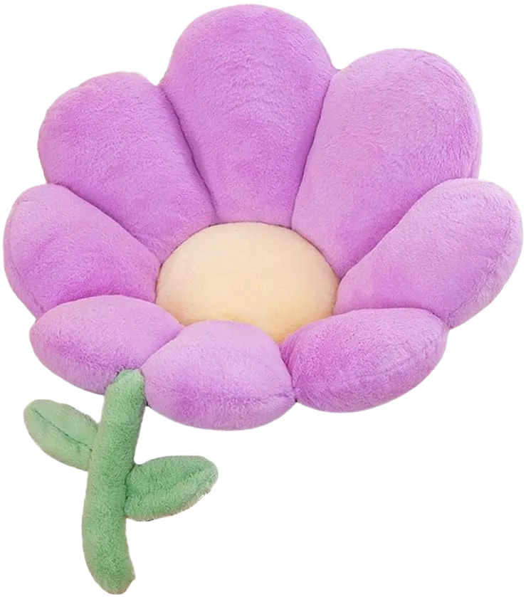 Large Purple Flower Cushion chair