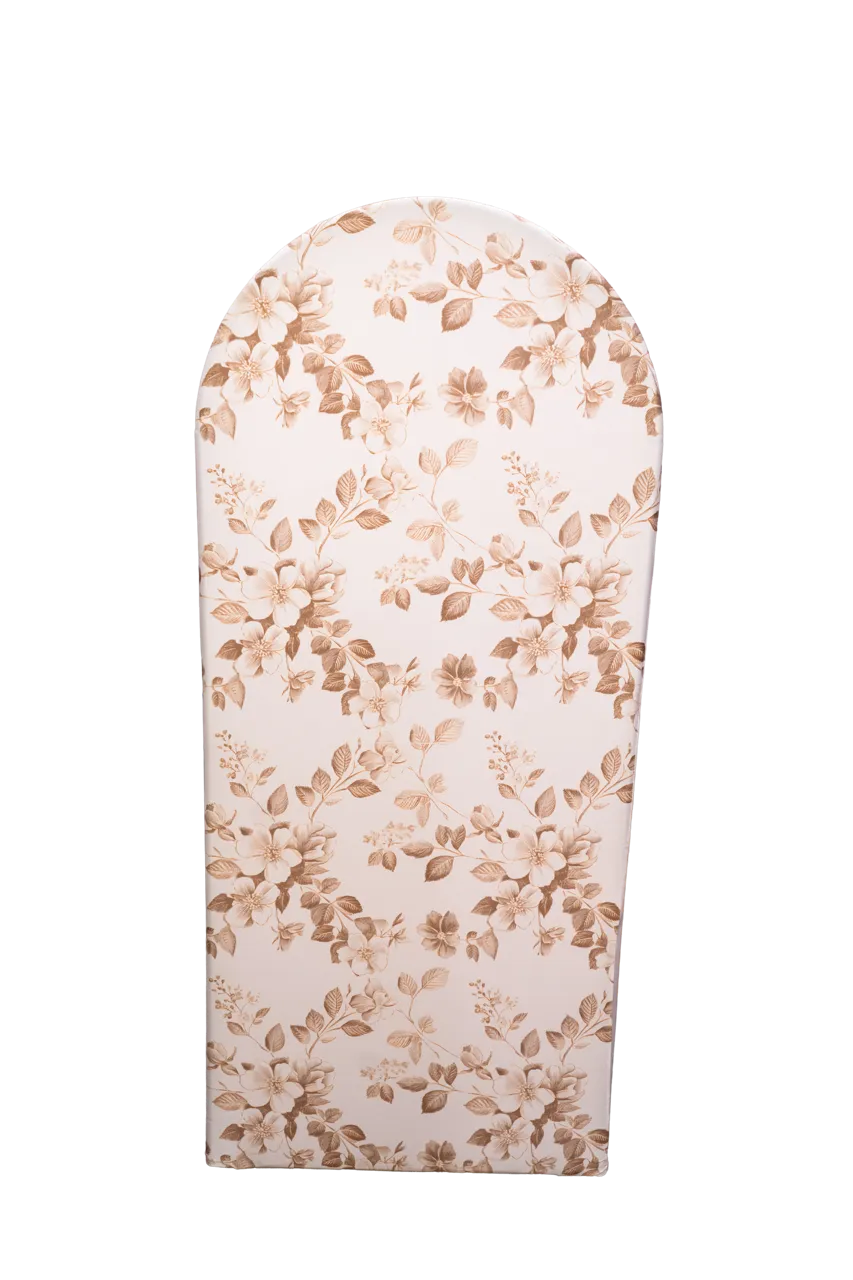 Light Brown Floral 5ft Arch Cover