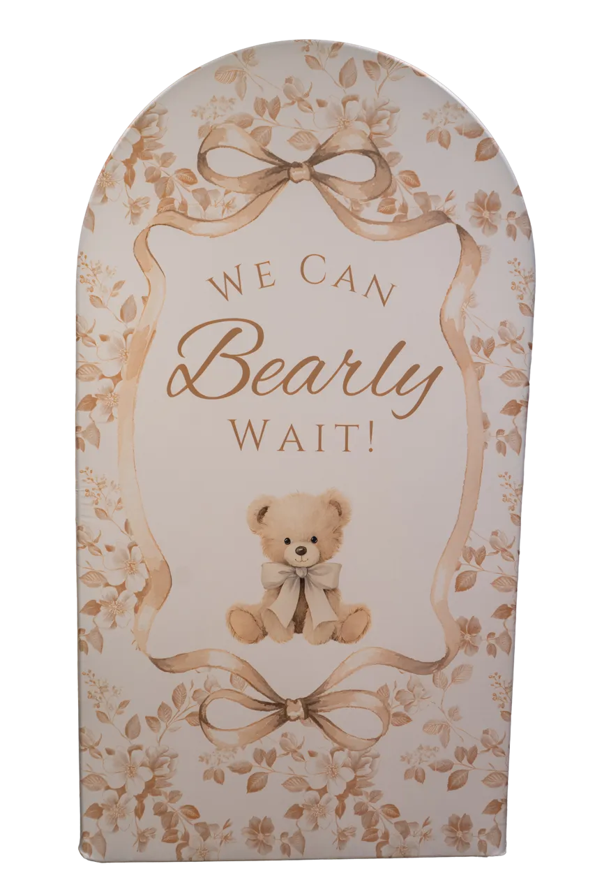Golden Light Brown We Can Bearly Wait 7.2ft Arch Cover