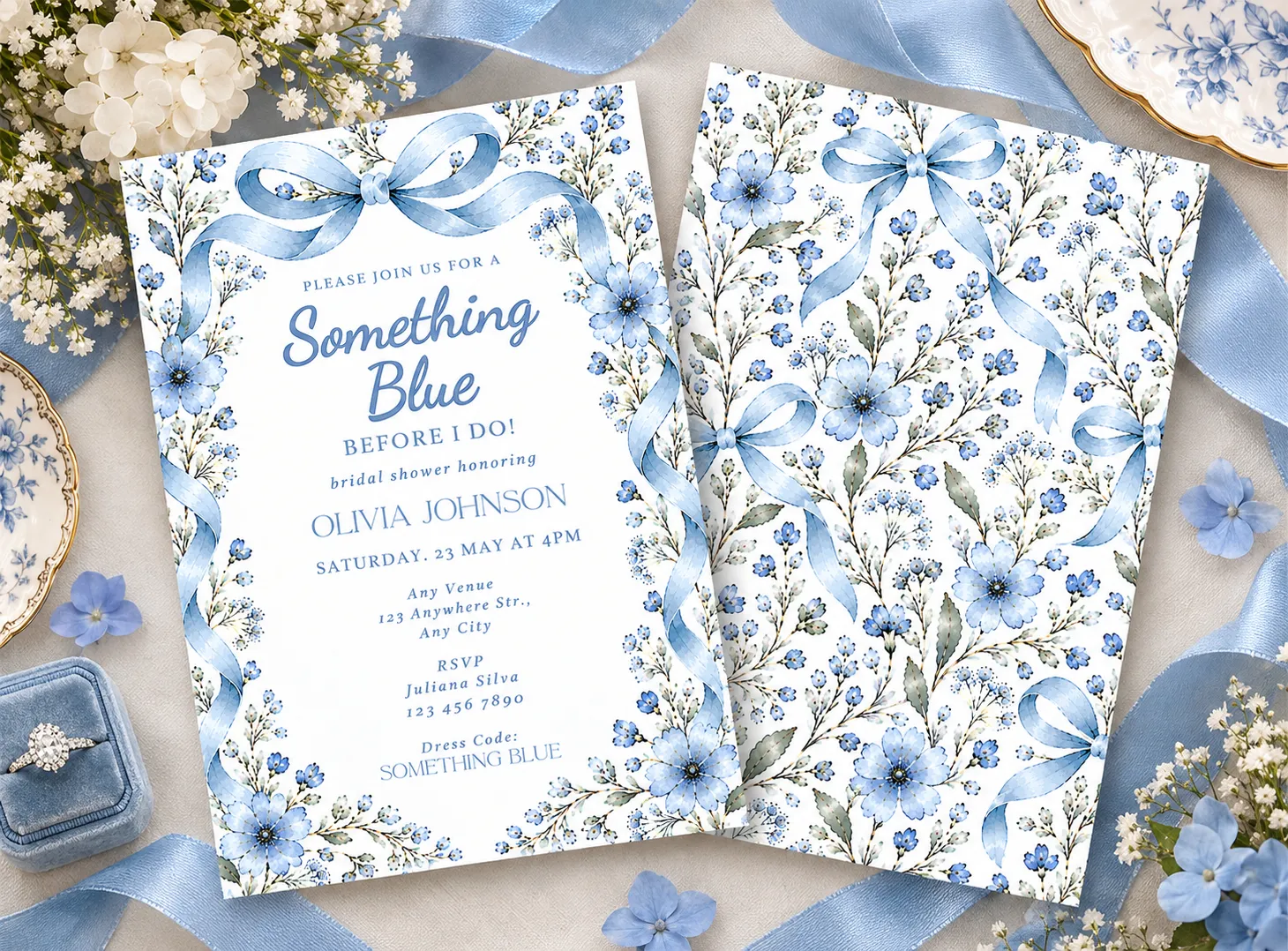 Something Blue Before I Do Invitation 2