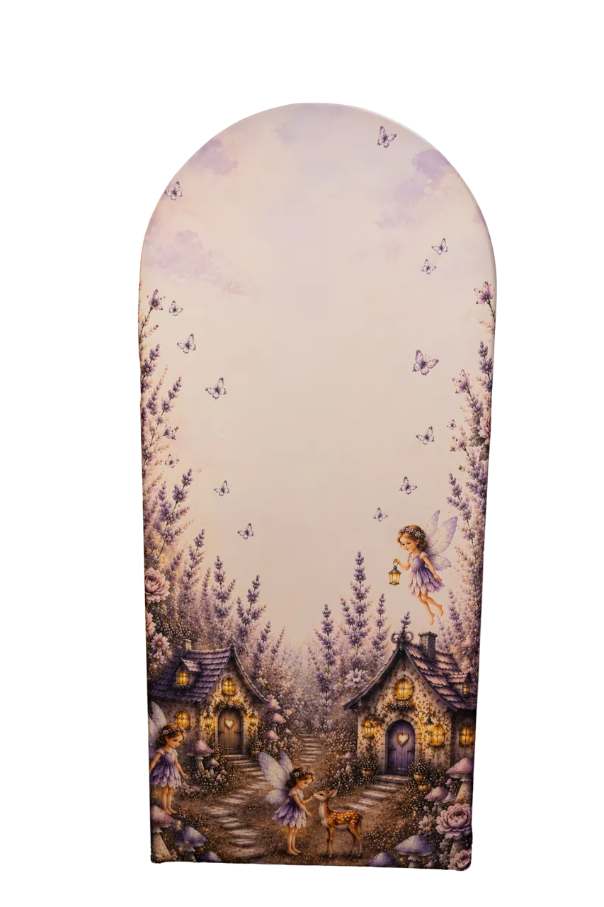 Purple Fairies and Houses 5ft Arch Cover