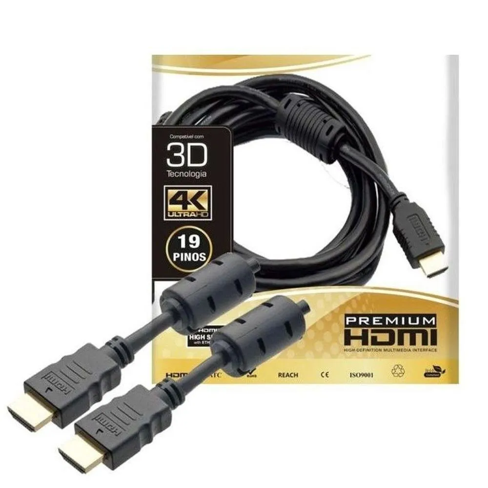 CABO HDMI 4K UHD 3D 2.0 19 PINOS ETHERNET 10MT