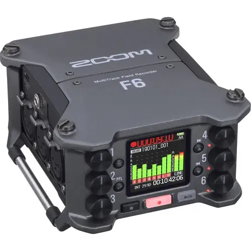 GRAVADOR ÁUDIO ZOOM F6 32 Bit Float - 6 entradas e timecode