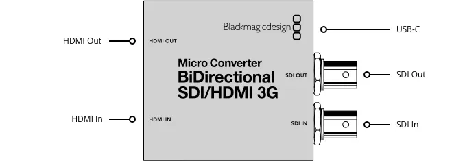 CONVERSOR BLACKMAGIC MICRO CONVERTER BIDIRECTIONAL SDI/HDMI 3G