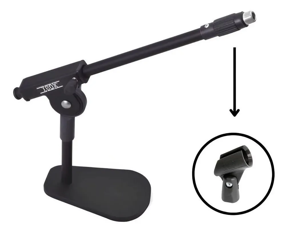 Pedestal de Mesa Suporte Microfone Com Regulagem