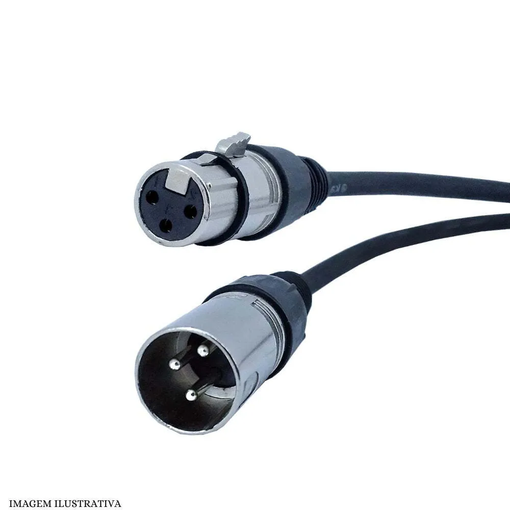 Cabo XLR macho/femea