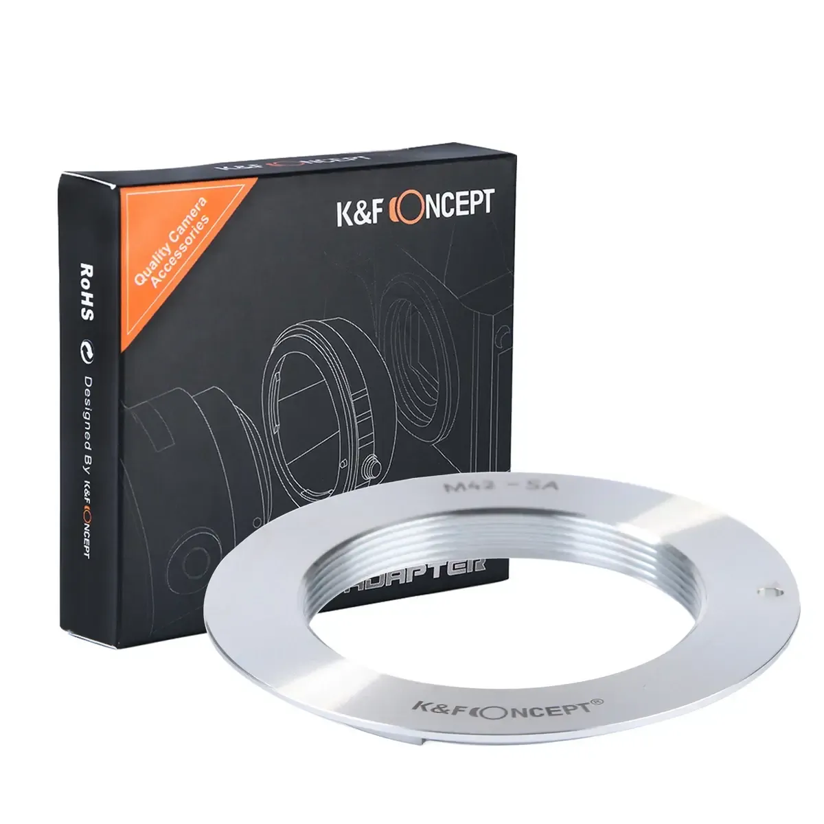  K&F Concept M42 para EF Adaptador de lente para lente de montagem com rosca 