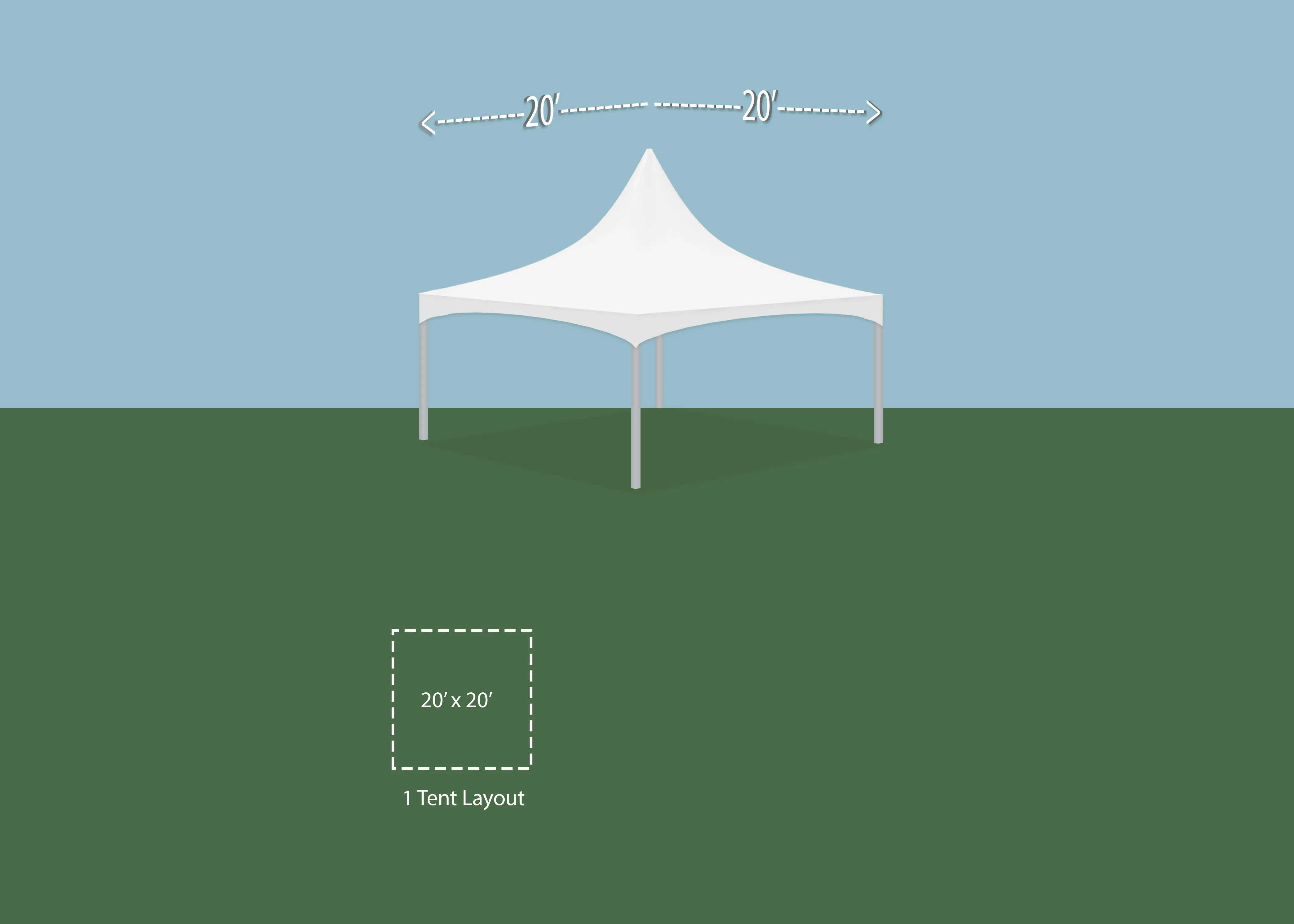 20 x 20 Marquee High Peak Tent