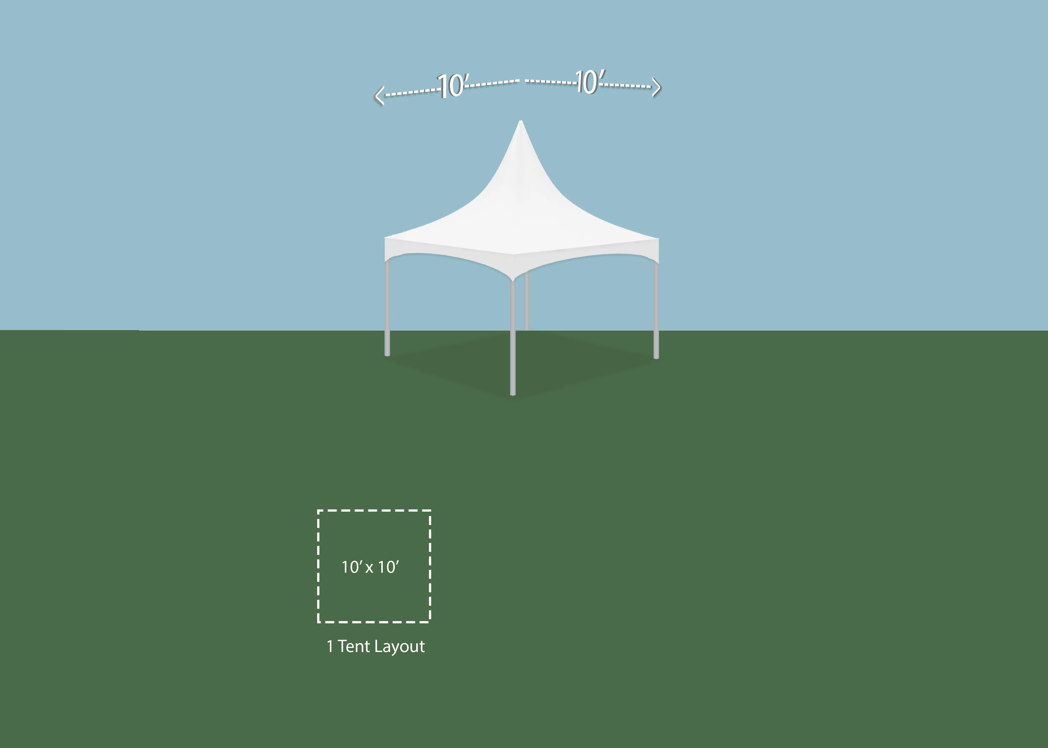 10 x 10 Marquee High Peak Tent