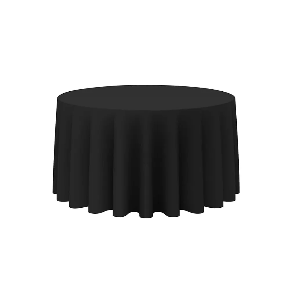 Black 6' Round Table Cloth