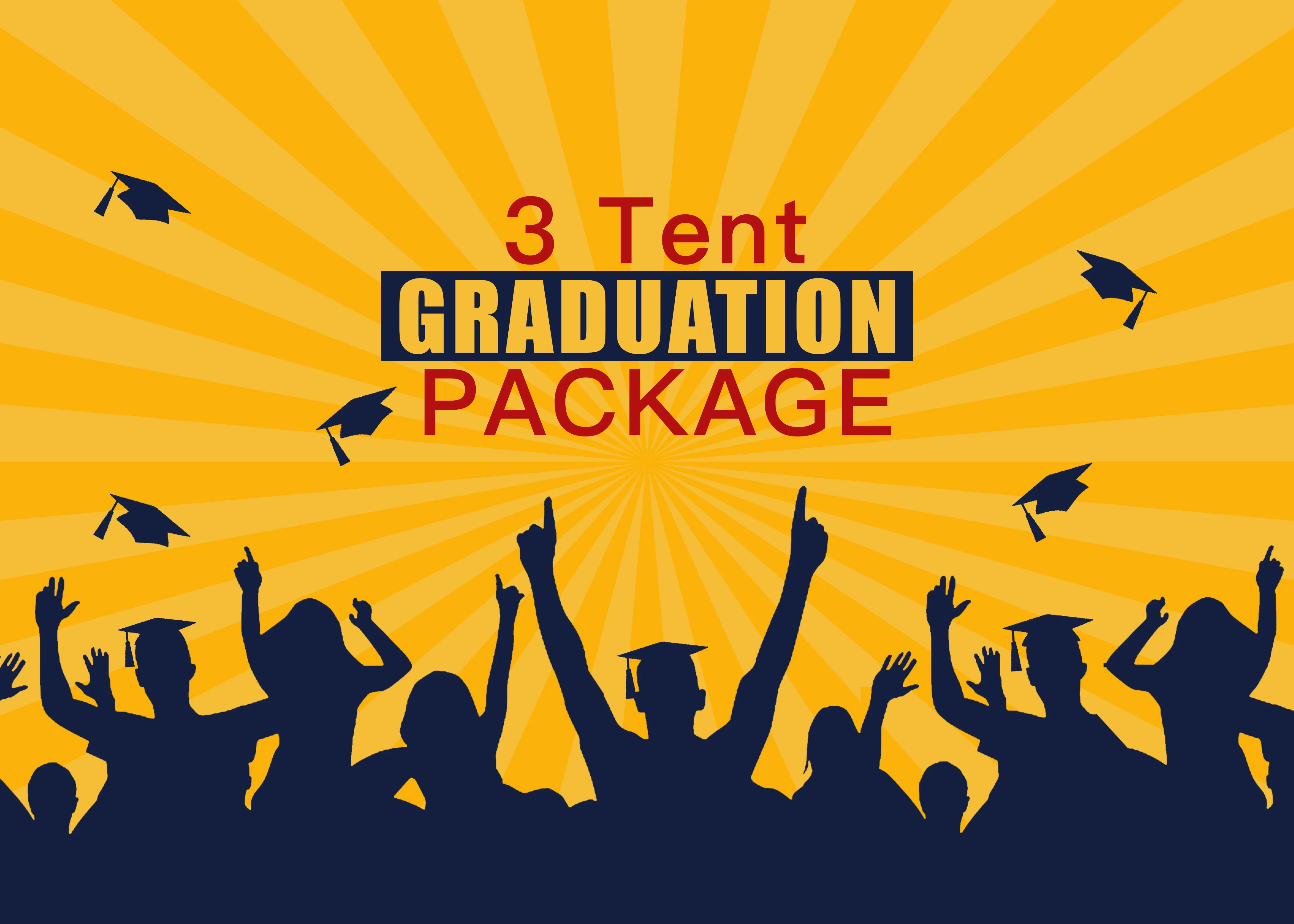 3 Tent - Graduation Party Package (96 Guests)