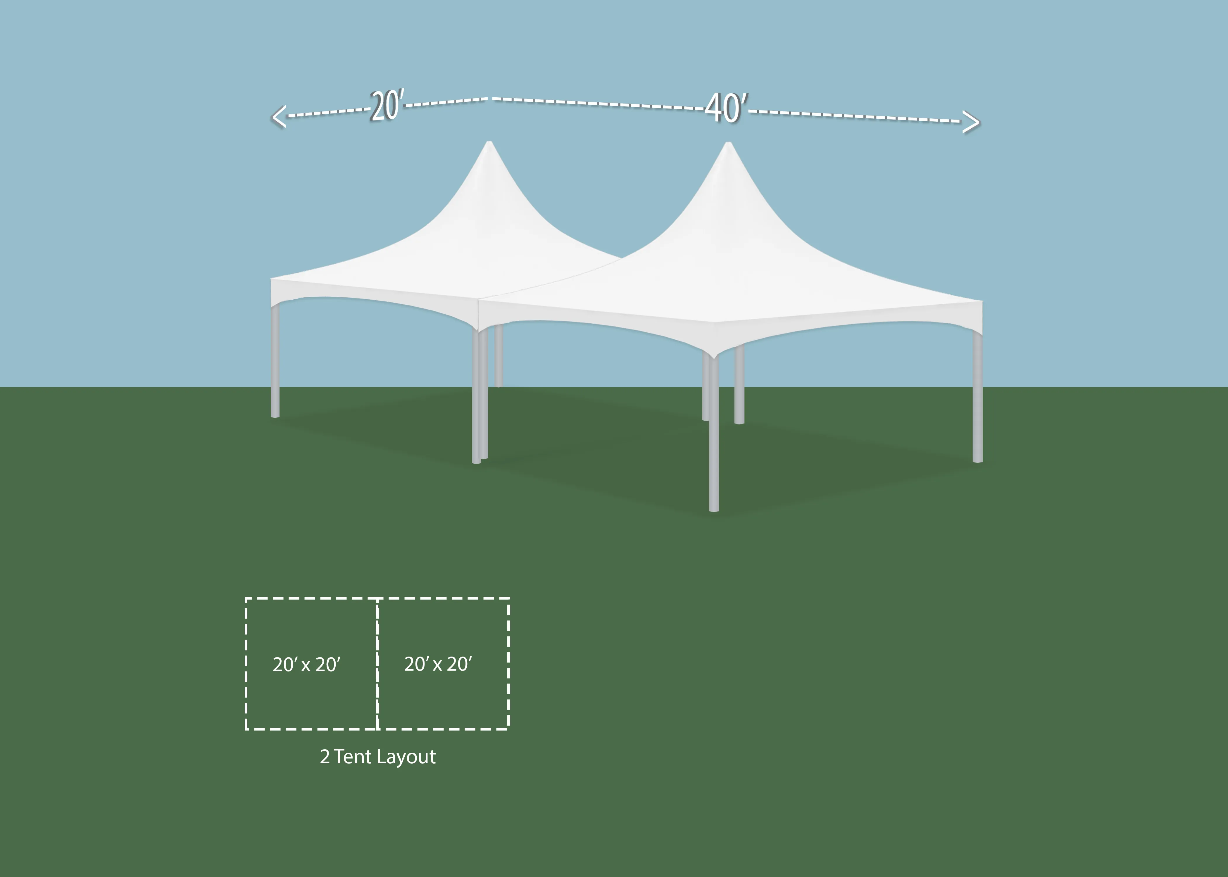 20 x 40 Marquee High Peak Tent