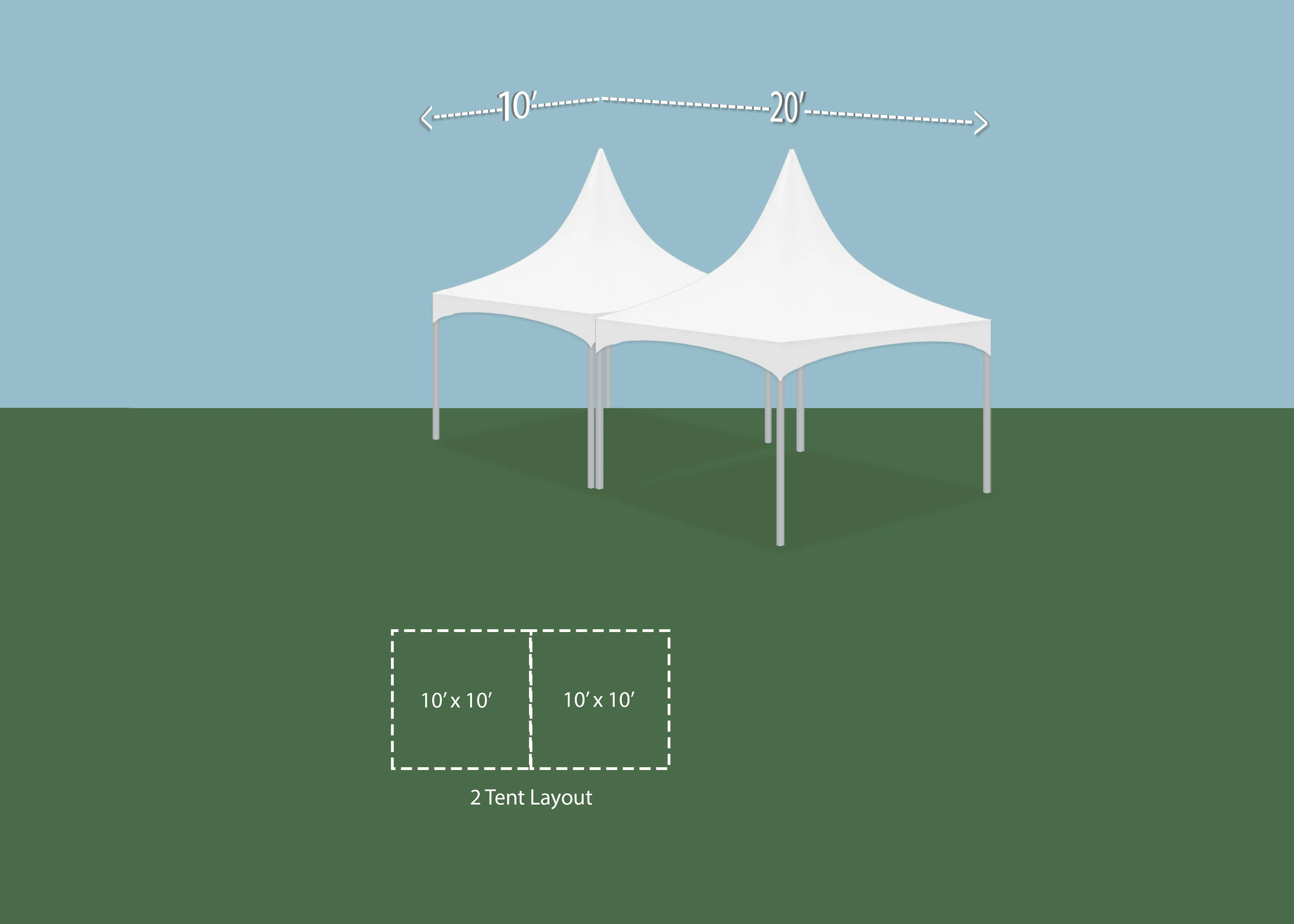 10 x 20 Marquee Hight Peak Tent