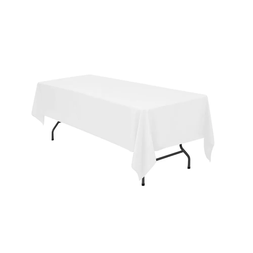 White 6' Rectangular Table Cloth